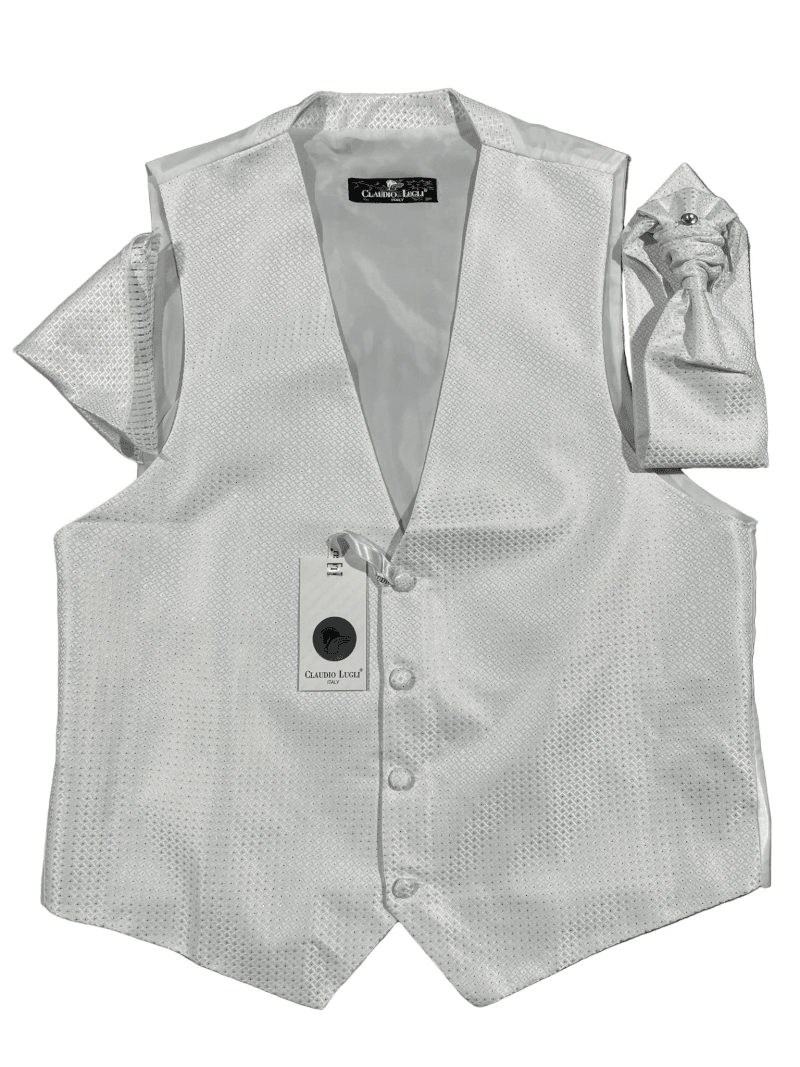 ELEGANT WAISTCOAT, CRAVAT AND HANDKERCHIEF SET