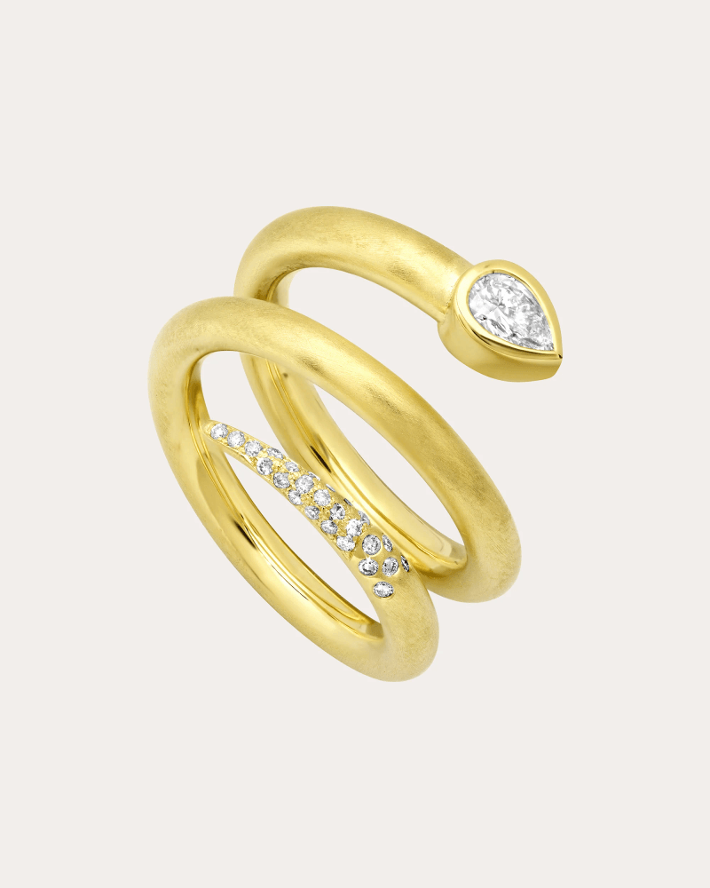 Future Fortune Women's Diamond & 18k Gold Carolina Spiral Ring in Yellow
