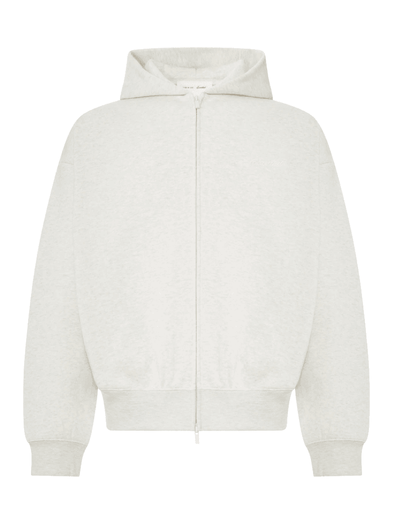 COTTON BLEND ZIP-UP HOODIE - Fear Of God Essentials - Man