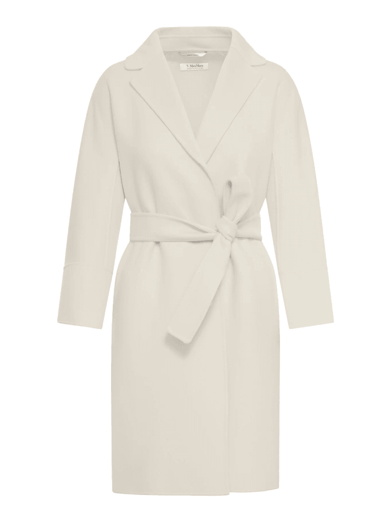 ARONA SHORT COAT IN IVORY WOOL - Smaxmara - Woman
