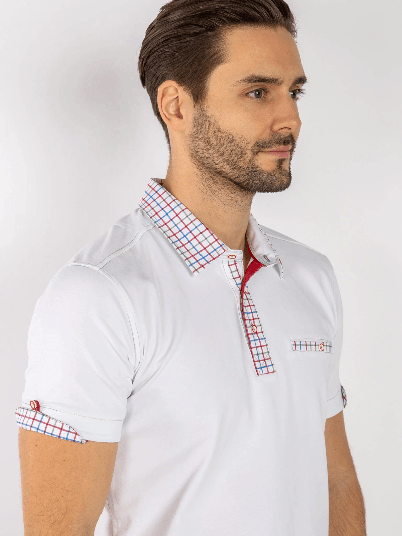 SIGNATURE POLO SHIRT WITH CHECK INSERT