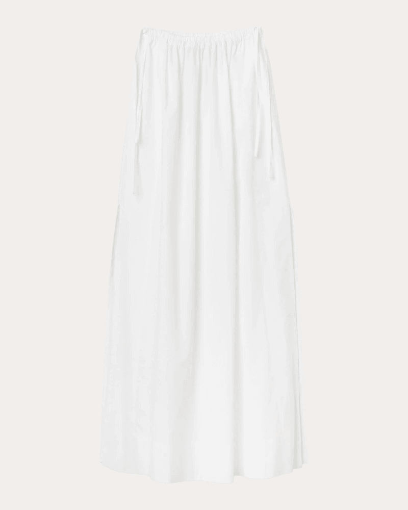 Seaquelle Swim Women's Drift Cotton Maxi Skirt in White