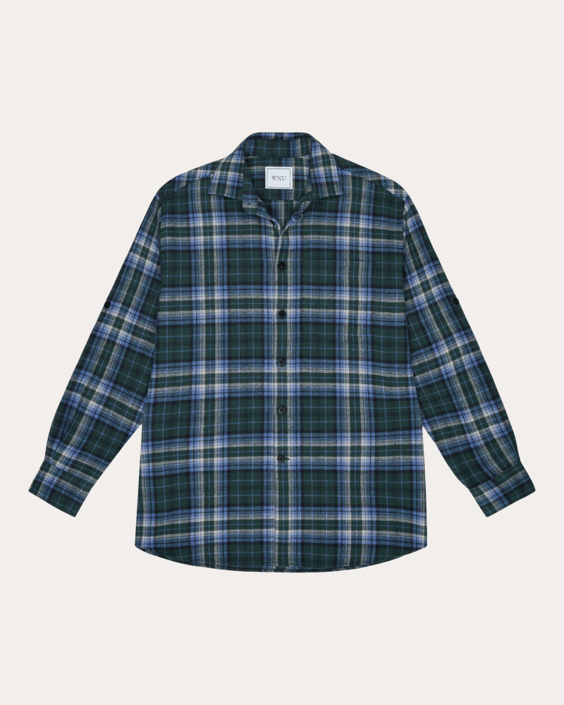 With Nothing Underneath Women's The Oversized Brushed Plaid Shirt Cotton