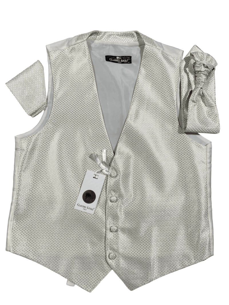 DIAMONDS WAISTCOAT, CRAVAT AND HANDKERCHIEF SET