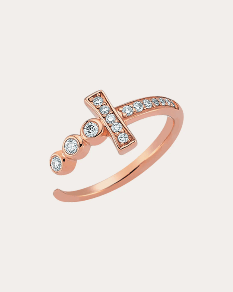 Bee Goddess Women's Diamond & 14k Rose Gold Sword Ring in Gold, Rose Gold 14K Gold