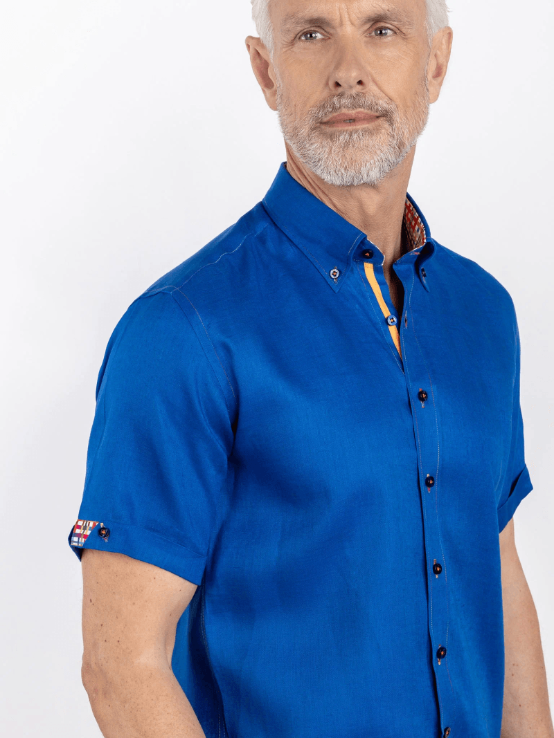 PURE LINEN SUMMER SHORT SLEEVE SHIRT