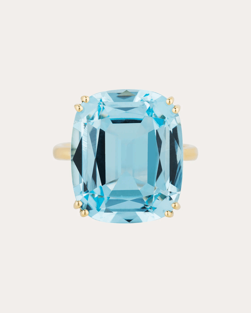 Goshwara Women's Blue Topaz & 18k Gold Gossip Ring
