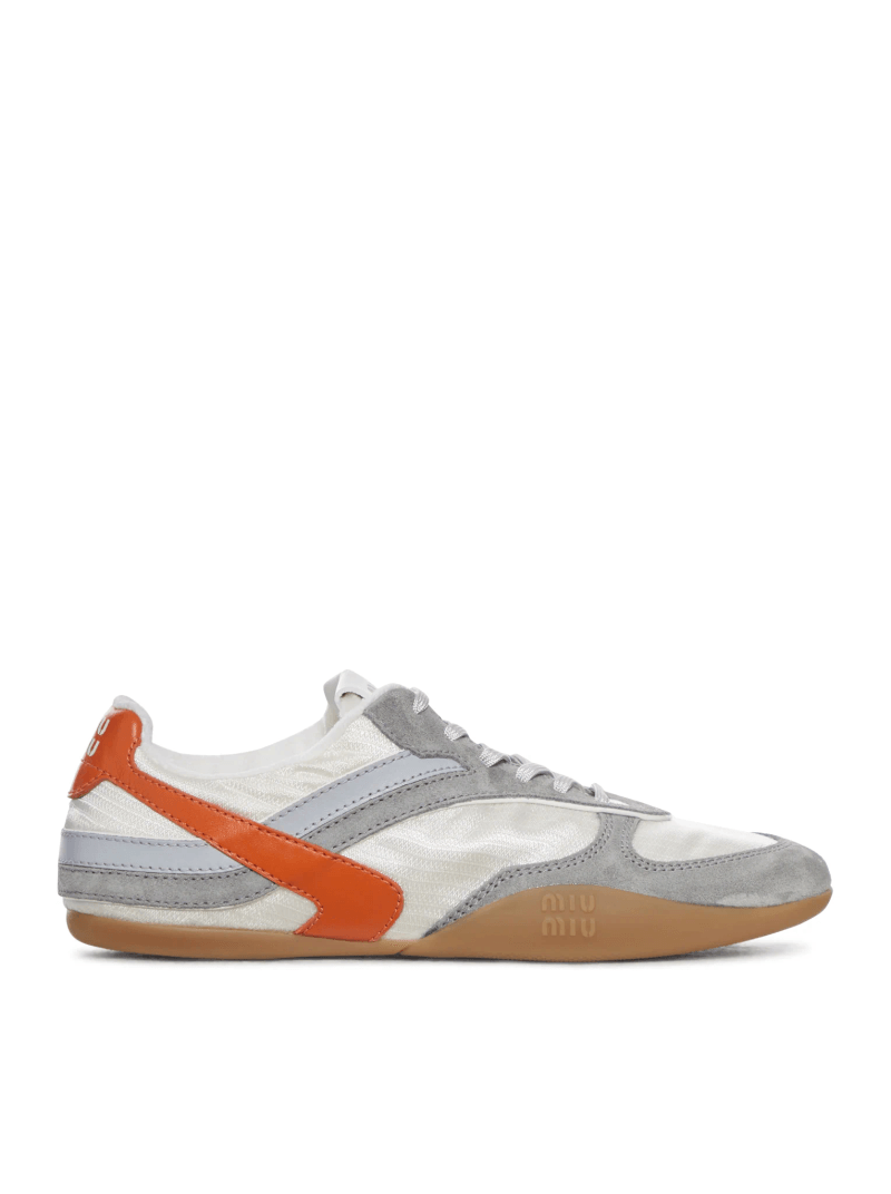 GYMNASIUM SNEAKERS IN TECHNICAL FABRIC AND SUEDE - Miu Miu - Woman