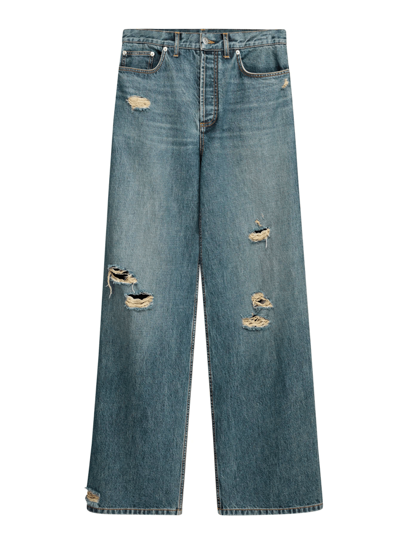 WIDE COTTON TWILL JEANS - Christian Dior - Man