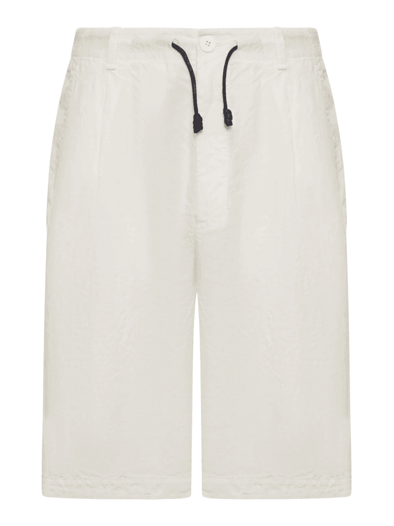 LINEN BERMUDA SHORTS WITH DRAWSTRING - Transit - Man