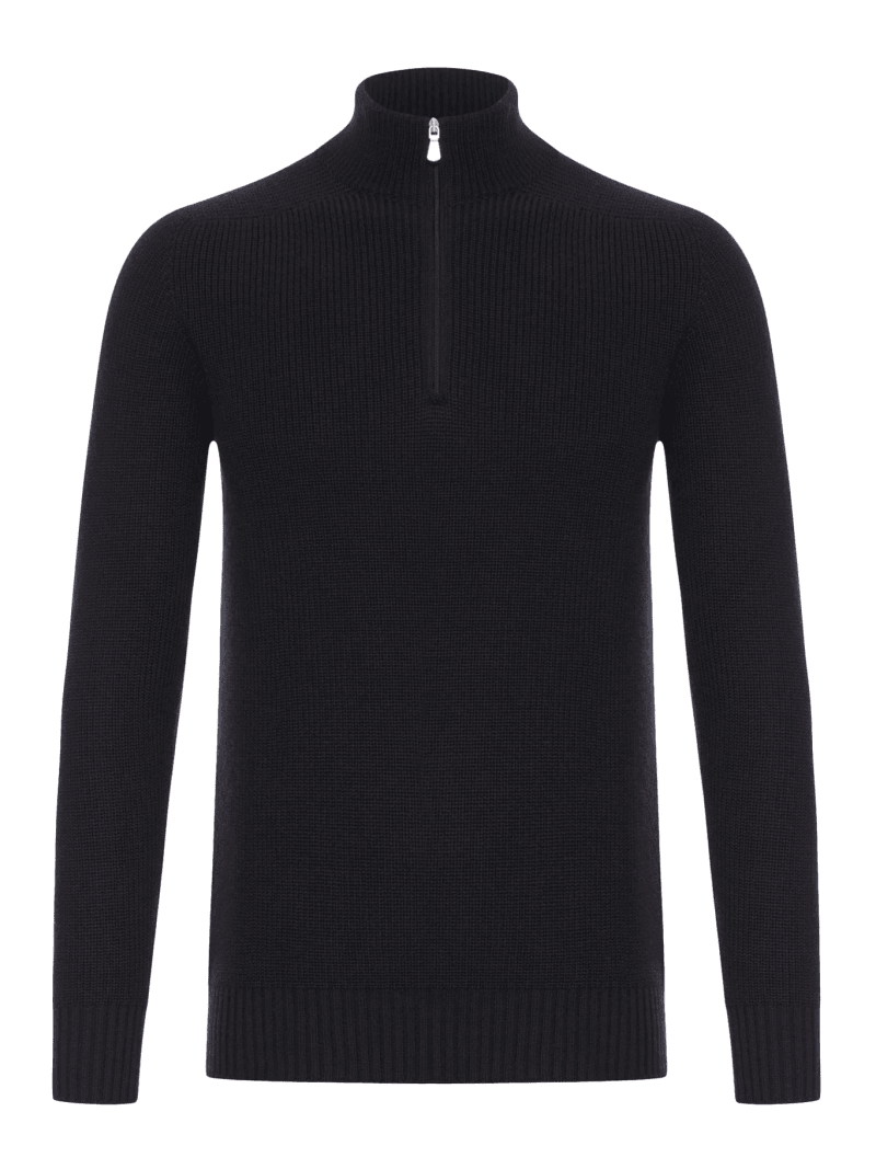 WOOL TURTLENECK SWEATER WITH ZIP - Nome G - Man