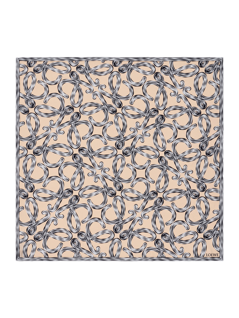 SILK SCARF WITH ALL-OVER ANAGRAM PRINT - Loewe X Paula`s Ibiza - Unisex