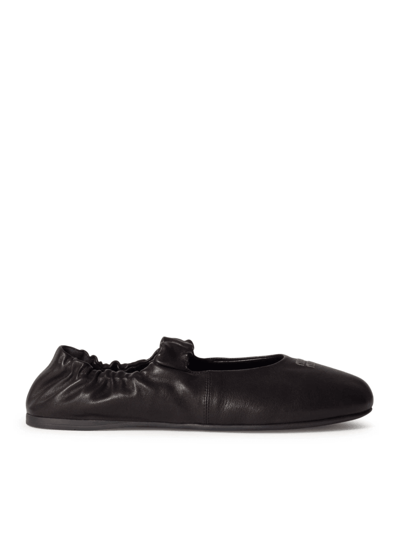 NAPPA RUCHED BALLET FLATS - Miu Miu - Woman