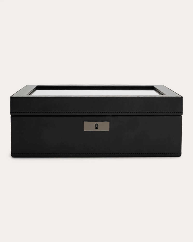 WOLF Women's Axis 8-Piece Watch Box in Powder Coat Suede/Leather