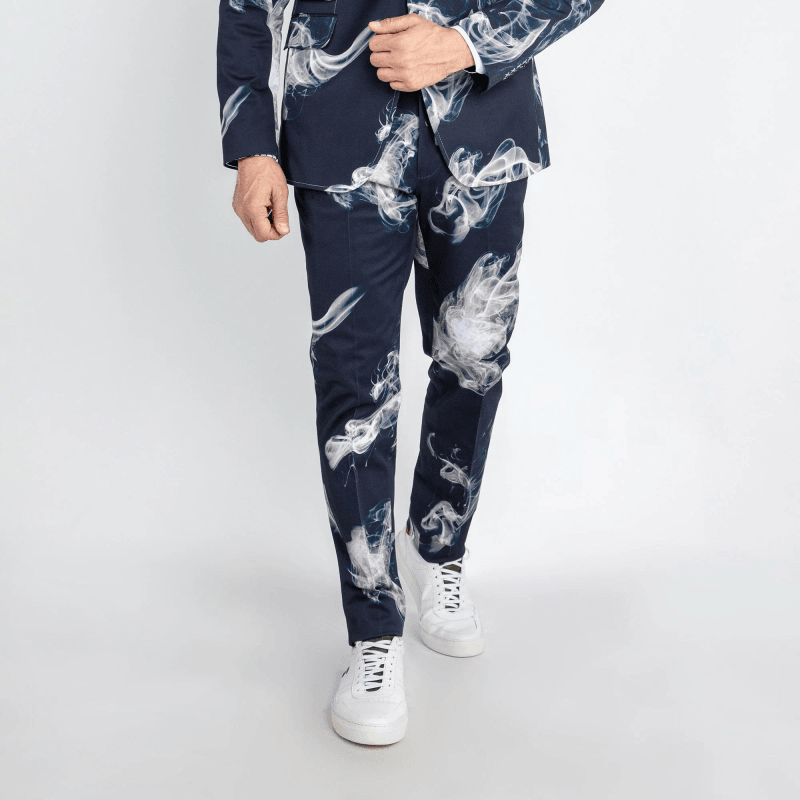 PRINTED SUIT TROUSERS