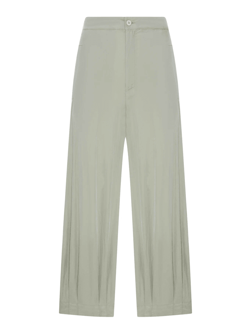 SILK BLEND WIDE-LEG CROPPED TROUSERS - Transit - Woman