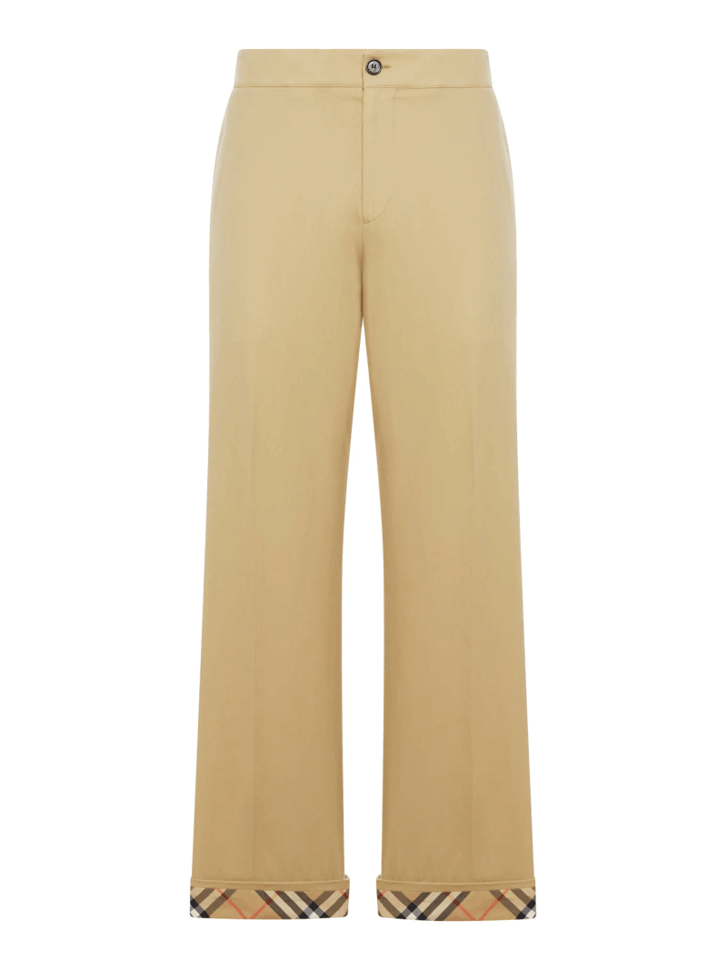 GABARDINE TROUSERS - Burberry - Man