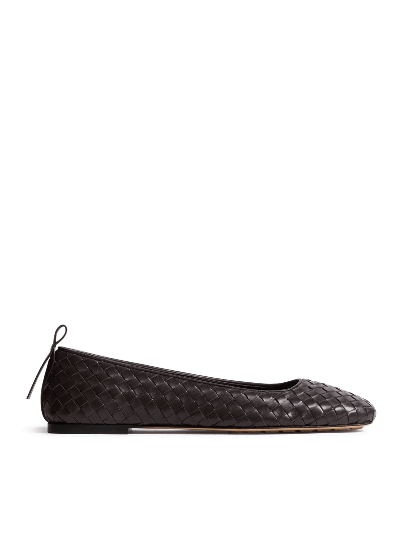 CHARLOTTE LEATHER BALLET FLATS - Bottega Veneta - Woman