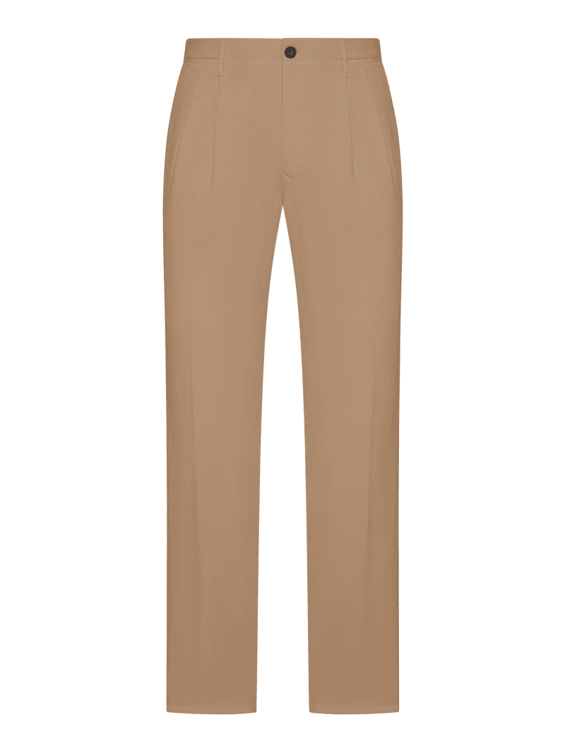 TAILORED TAILORED TROUSERS IN COTTON AND LINEN BLEND - Incotex - Man