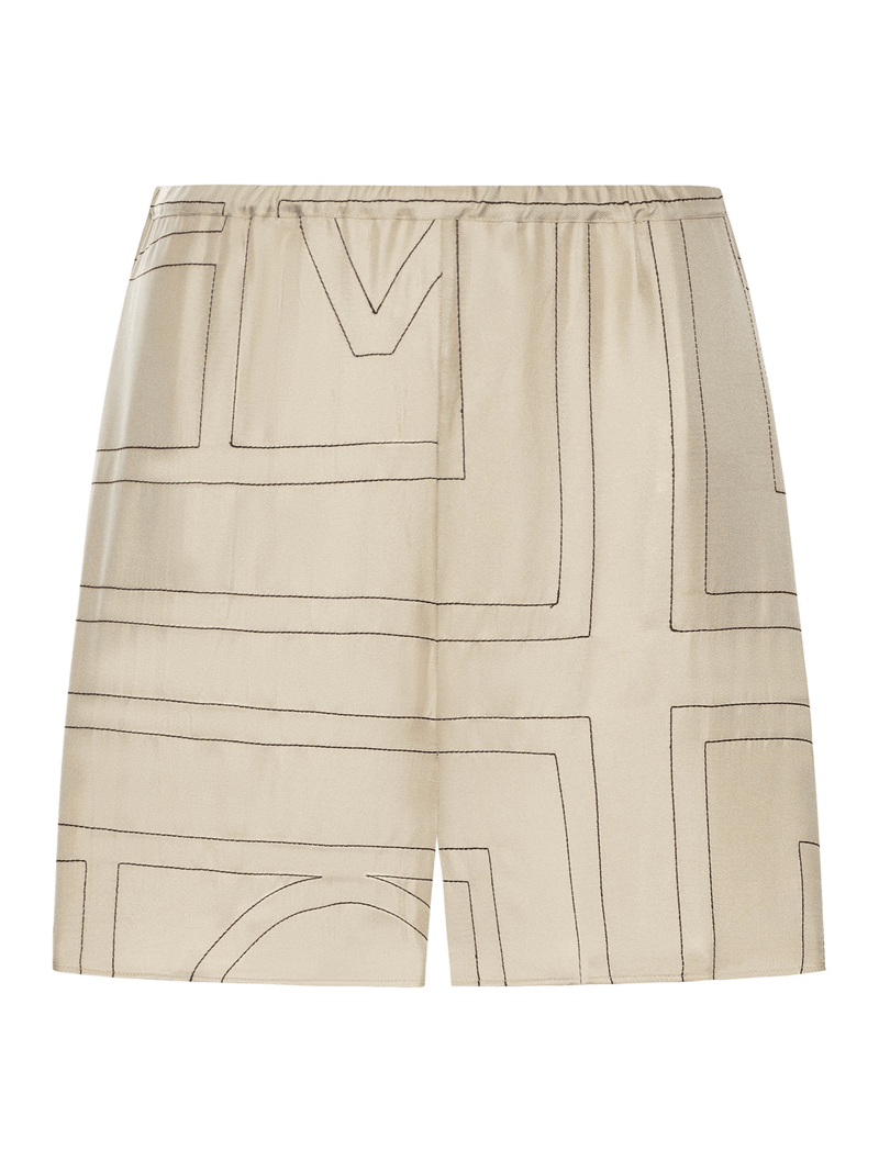 MONOGRAM SILK SHORTS - Toteme - Woman