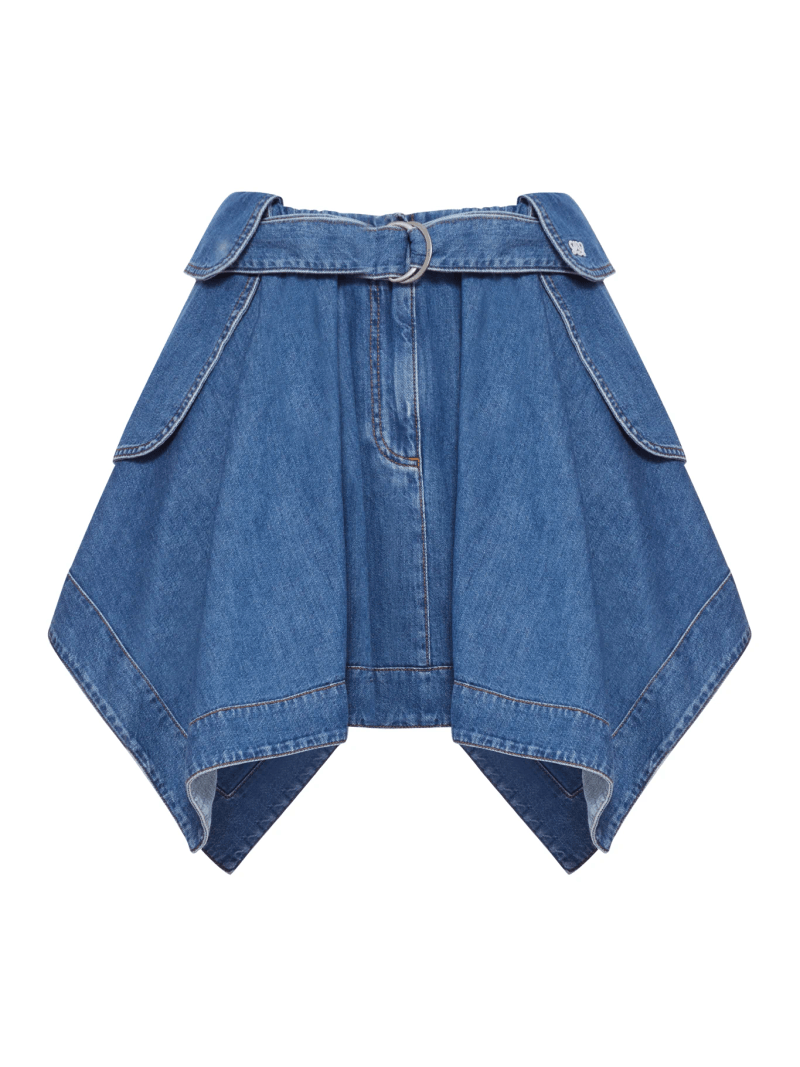 ASYMMETRIC DENIM CARGO SKIRT - Loewe - Woman