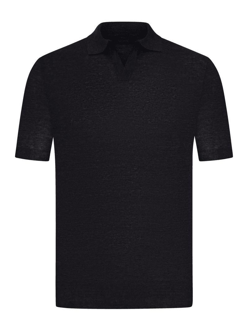 SHORT-SLEEVED LINEN POLO SHIRT - Nome G - Man