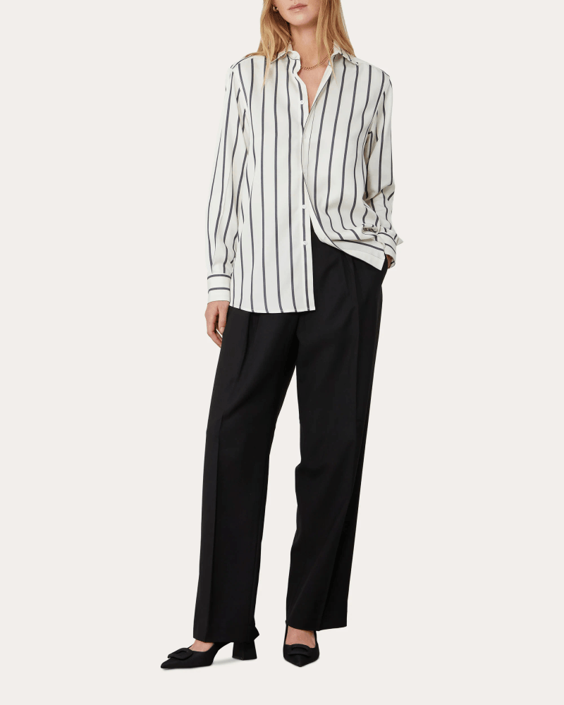 With Nothing Underneath Women's The Boyfriend Tencel Shirt in Charcoal
