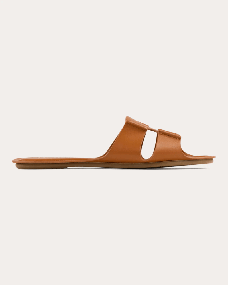 RODO Women's Sellier Laser-Cut Leather Sandal in Neutral