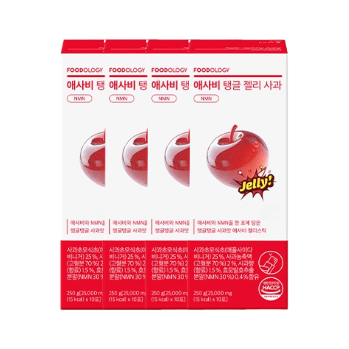 FOODOLOGY - Apple Cider Vinegar Jiggly Jelly - 25000mg x 10 sticks - Apple (4ea) Set