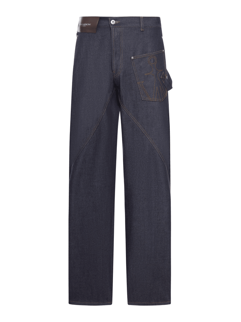 WORKWEAR JEANS WITH OFF-CENTRALIZED CLOSURE - J. w.anderson - Man