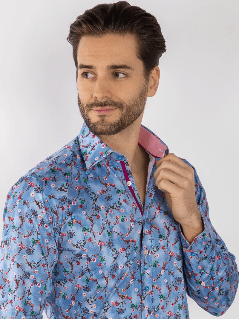 CL2578 BLUE TIE DYE FLOWERS