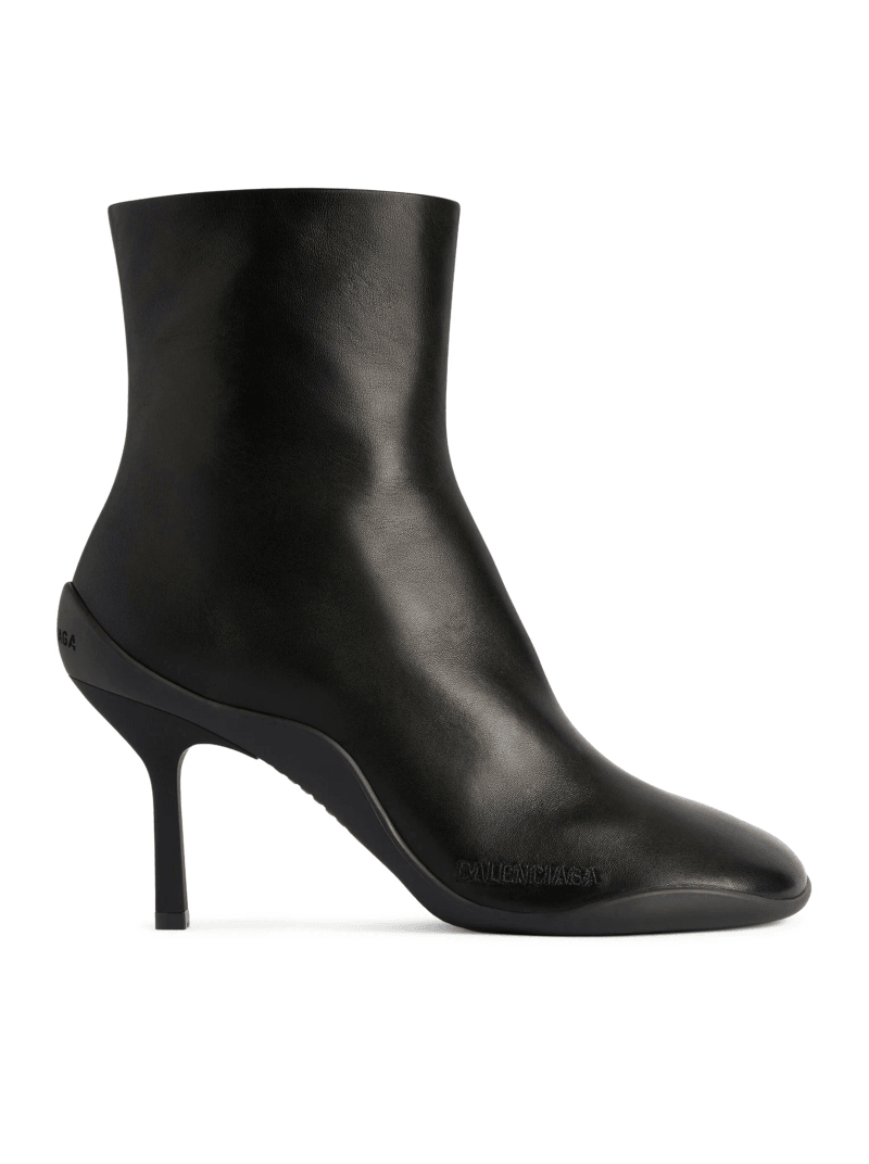 SHIBUYA 80MM SHINY SHEEPSKIN ANKLE BOOTS - Balenciaga - Woman
