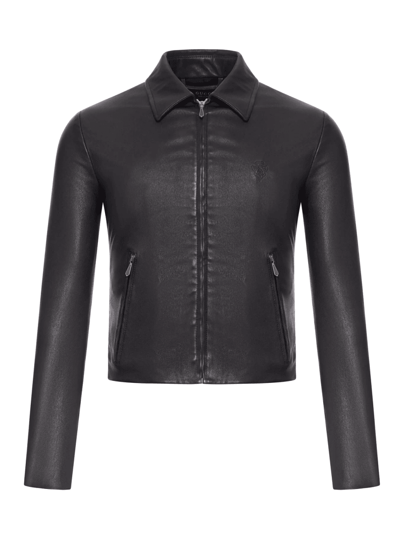 WASHED STRETCH NAPPA LEATHER JACKET - Gucci - Man