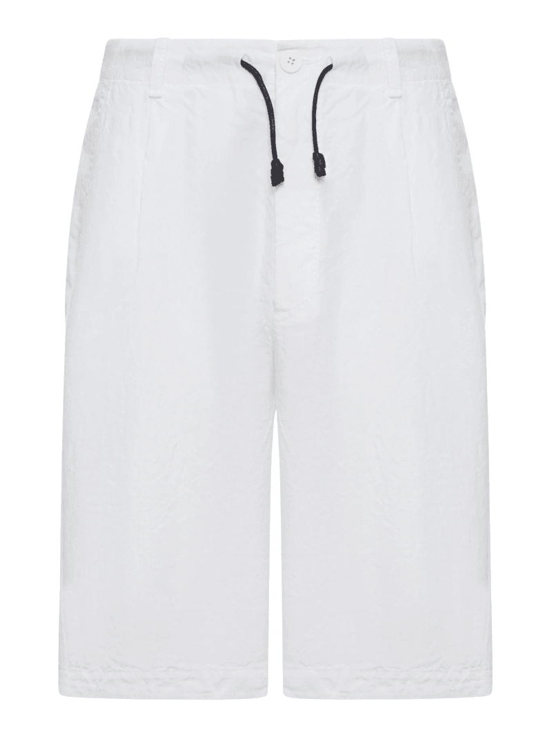 LINEN BERMUDA SHORTS WITH DRAWSTRING - Transit - Man