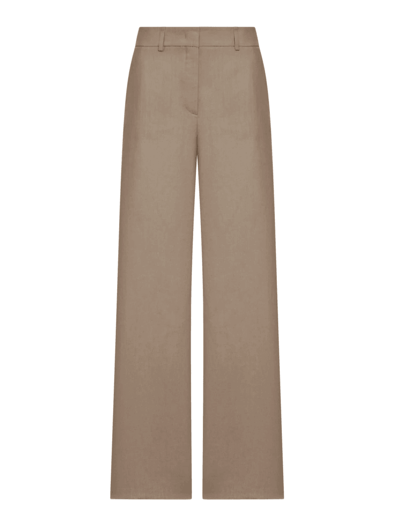 TAILORED LINEN TROUSERS - Giorgio Armani - Woman