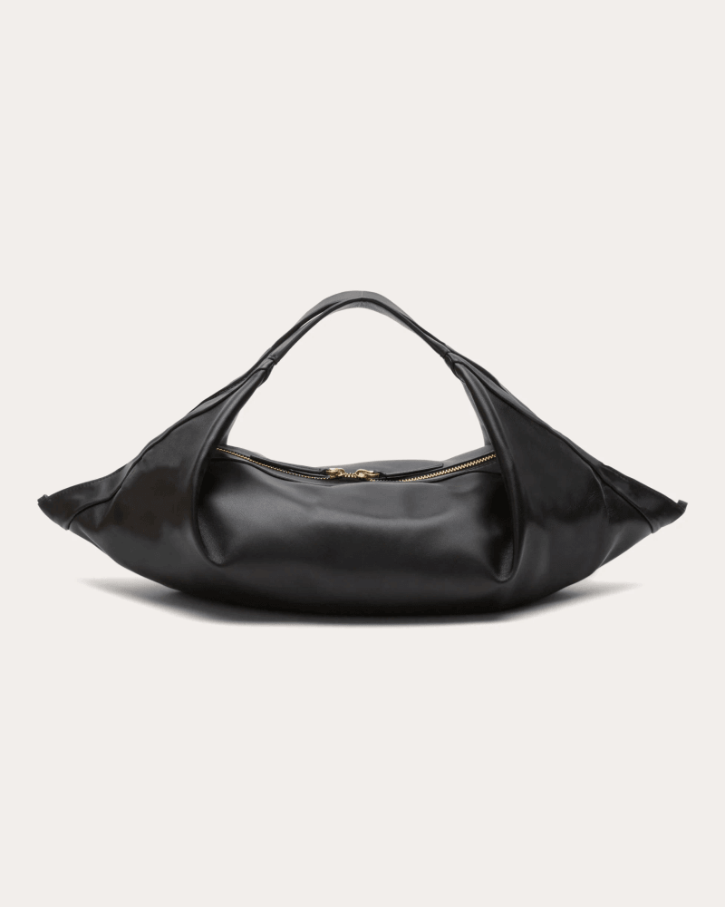 3.1 Phillip Lim Women's Luna Folded Leather Handbag in Black Leather/Polyester