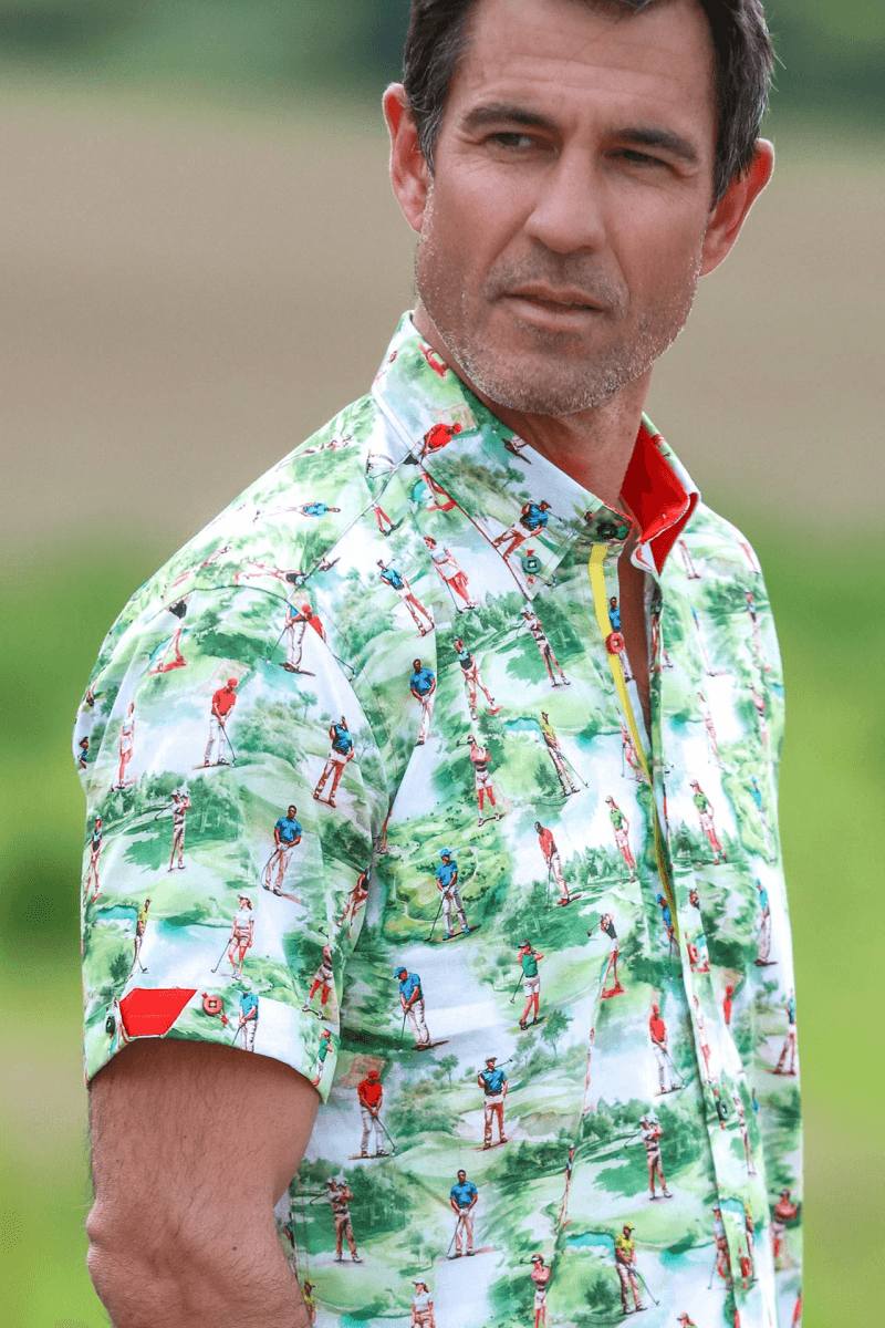 GOLF FAIRWAY PRINT SHORT SLEEVE SHIRT
