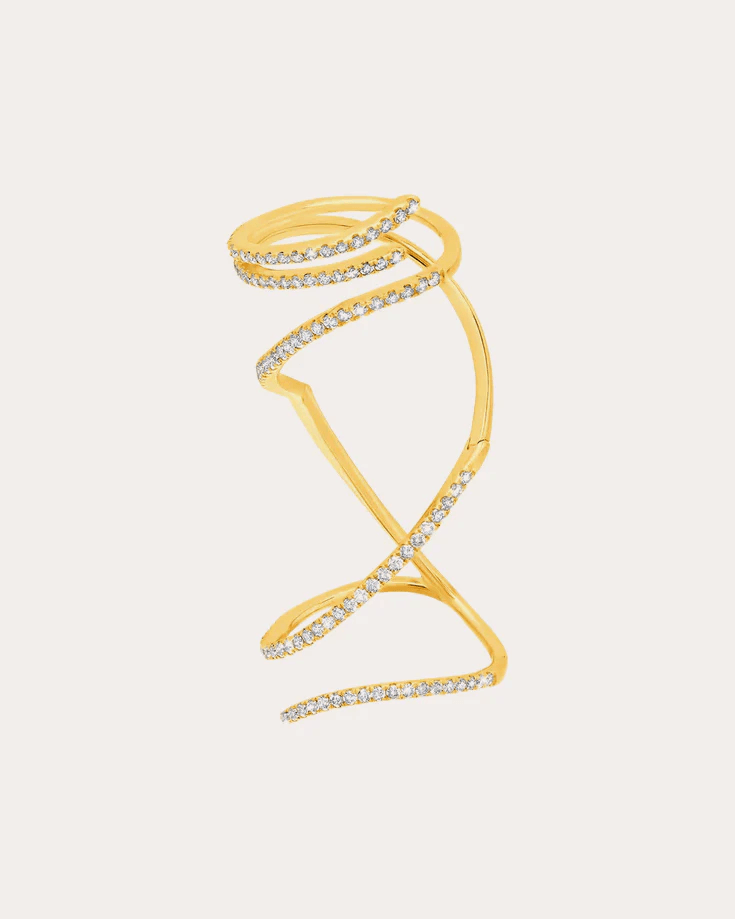 Graziela Gems Women's Diamond & 14k Gold Mega Swirl Ring in Yellow Gold