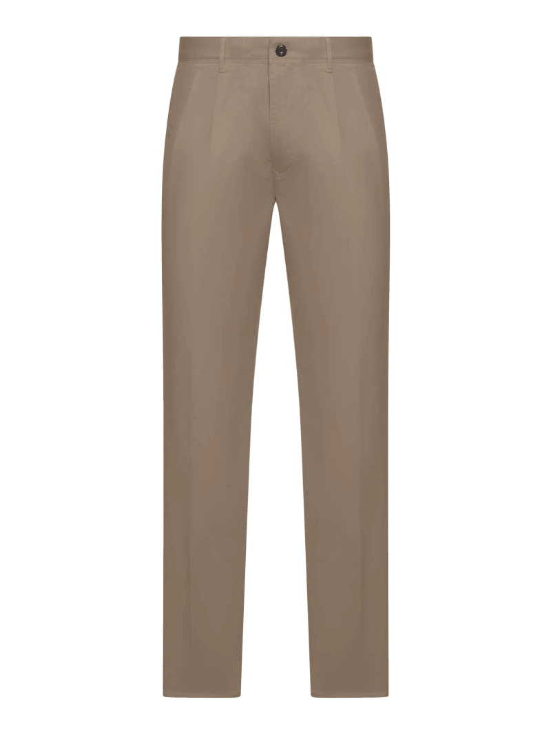 STRAIGHT LEG TAILORED COTTON TROUSERS - Incotex - Man