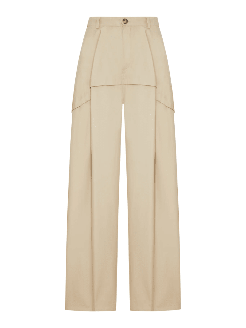 LIGHTWEIGHT COTTON TROUSERS WITH ASYMMETRIC PANEL CONSTRUCTION - Loewe X Paula`s Ibiza - Woman
