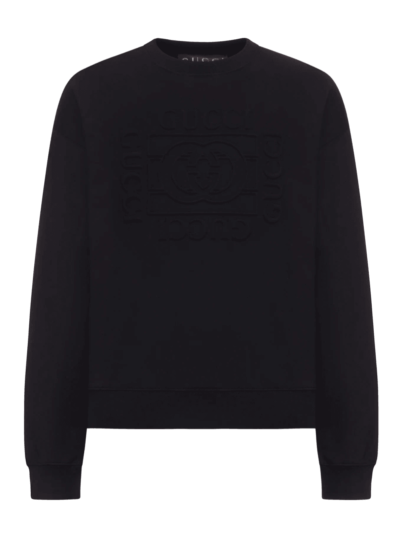 BRUSHED COTTON JERSEY SWEATSHIRT WITH LOGO - Gucci - Man