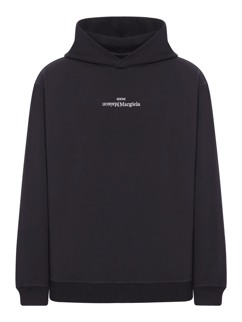 OVERSIZED BLACK COTTON SWEATSHIRT - Maison Margiela - Man