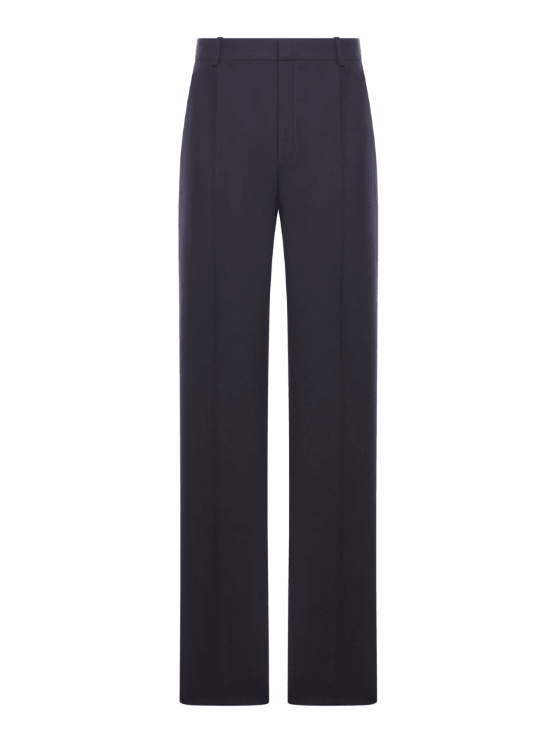 HIGH-WAISTED WOOL TROUSERS - Saint Laurent - Man