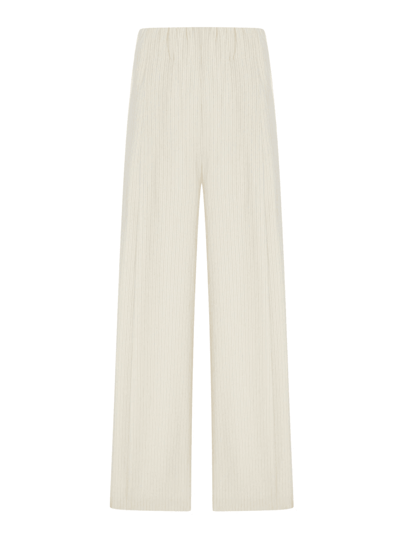 WIDE-LEG COTTON TROUSERS WITH STRIPED PATTERN - Dries Van Noten - Woman
