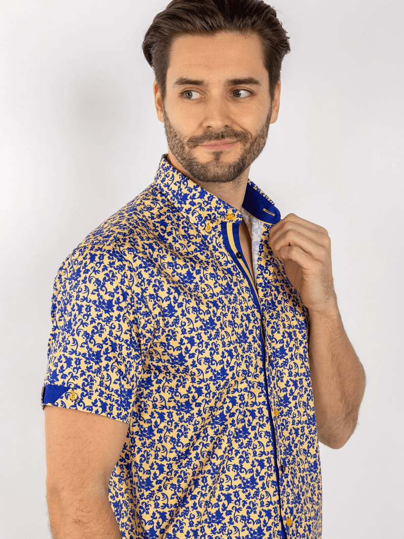 SILHOUETTE ORNAMENTS SHORT SLEEVE SHIRT