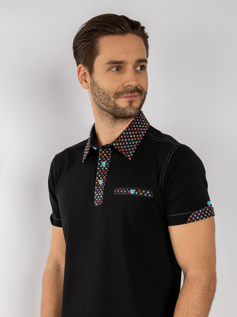 SIGNATURE POLO SHIRT WITH PIXEL INSERT