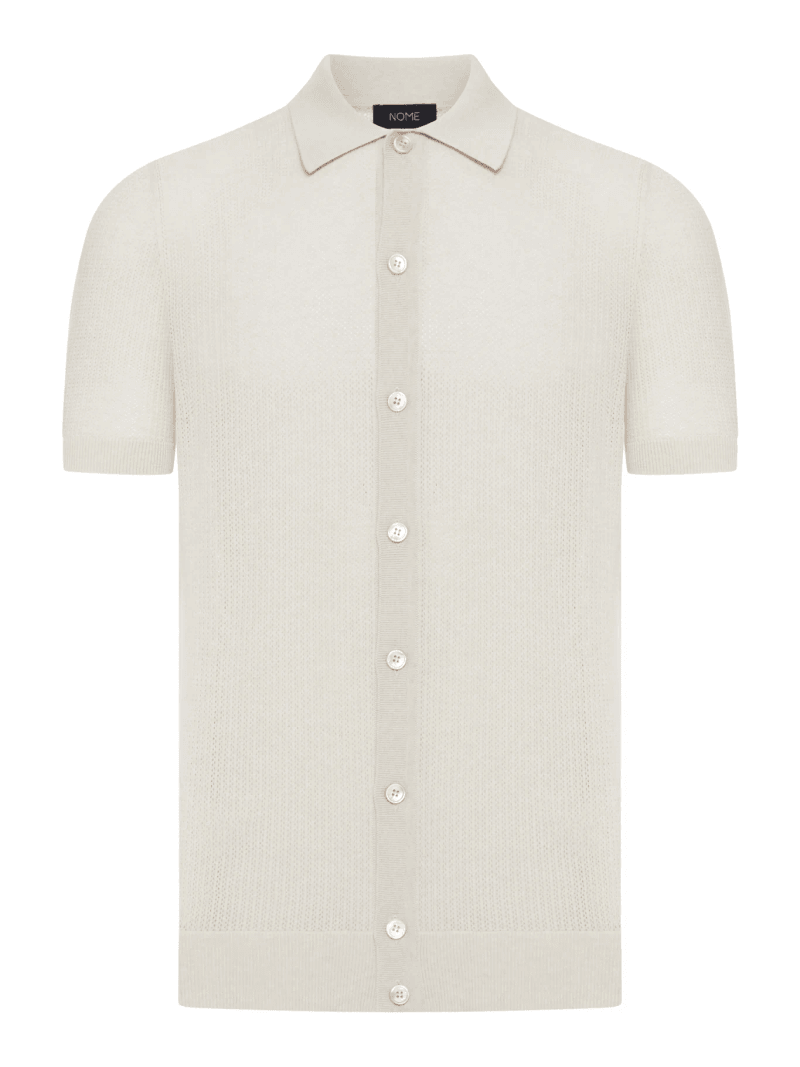 LIGHTWEIGHT PERFORATED KNIT SHIRT - Nome G - Man