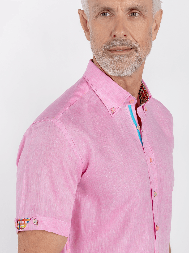 PURE LINEN SUMMER SHORT SLEEVE SHIRT