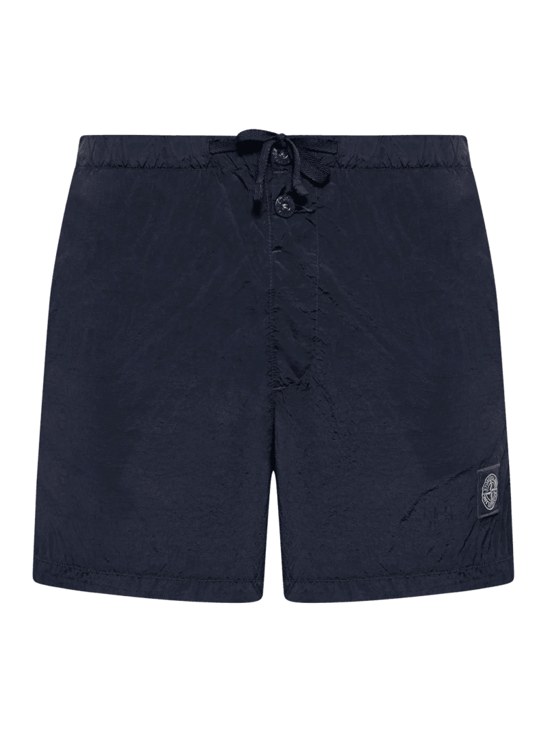 NAVY BLUE COMPASS LOGO SWIMSUIT - Stone Island - Man