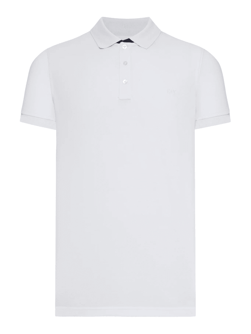 COTTON PIQUET POLO SHIRT WITH LOGO - Fay Archive - Man